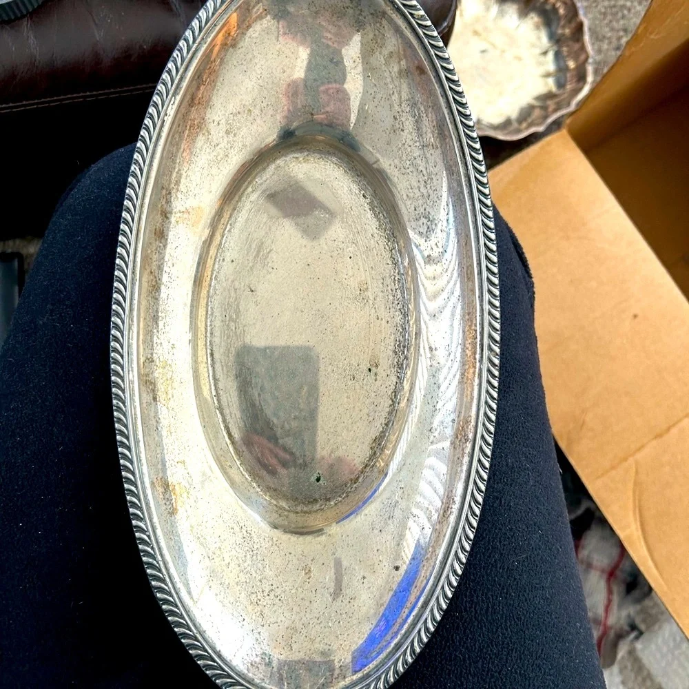 Silver Plate Bread Plate Trinket Dish
